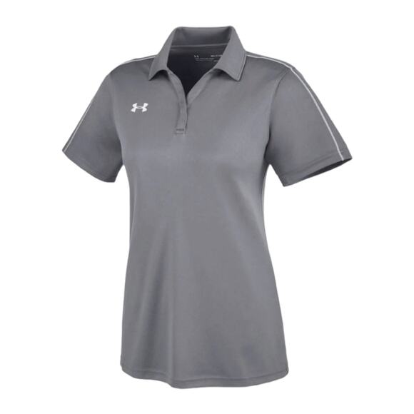 NWT Under Armour Women's Large Grey Tech Polo - Picture 1 of 10
